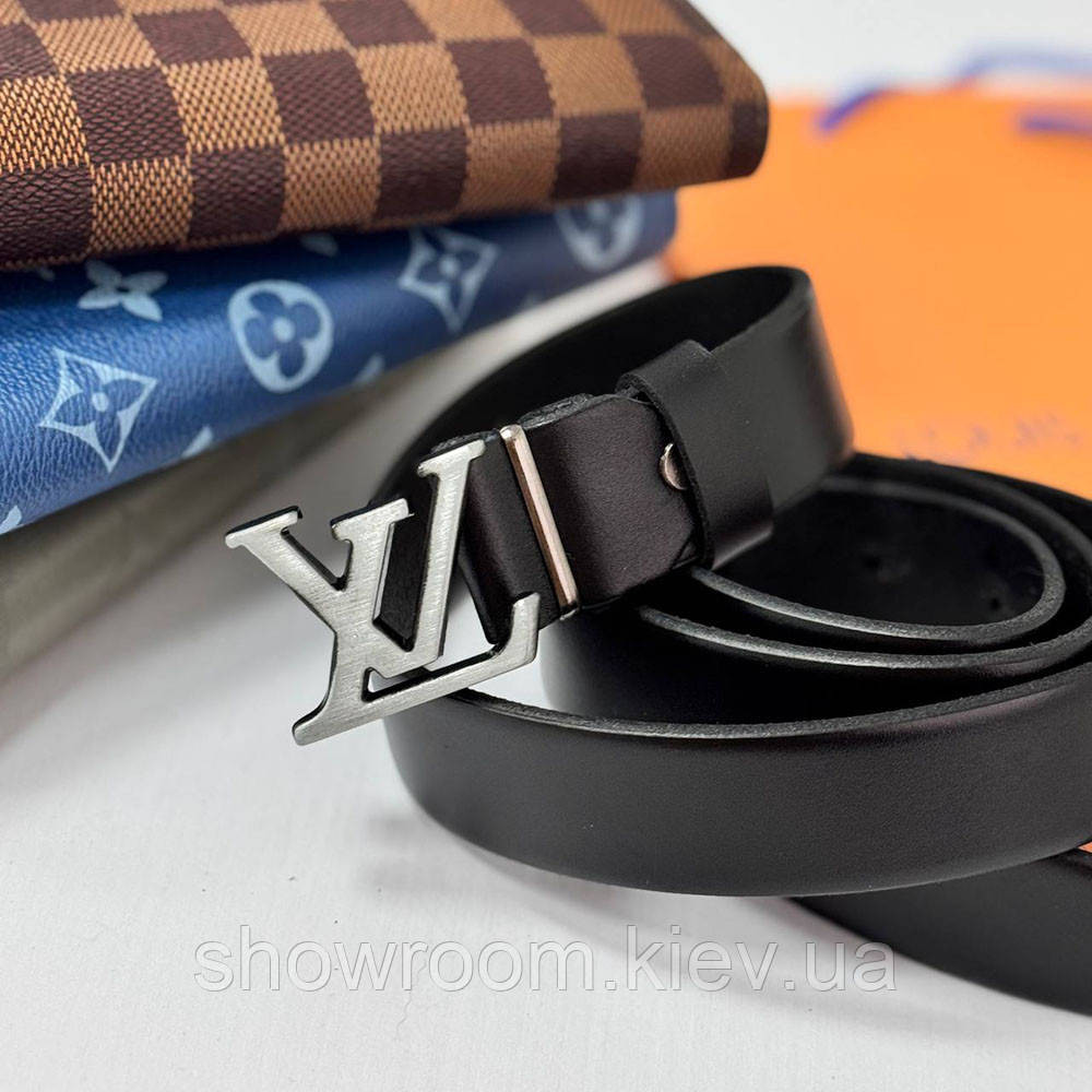 Женский кожаный ремень Lv, лв grey (3 cм) (7111) Киев - изображение 5