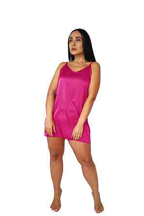 Жіноча нічна сорочка шовкова на регульованих бретельках Малиновий XS/S Харків