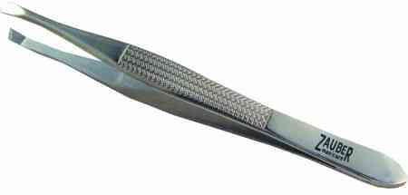Пінцет для брів скошений Zauber косметичний Т-334 Запоріжжя