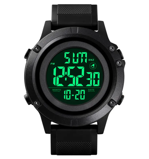 Мужские спортивные часы Skmei 1508 (Черные с белым) Винница - изображение 3