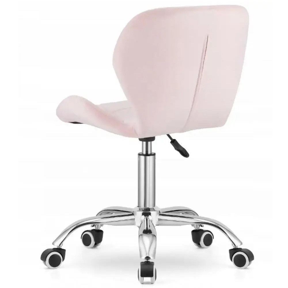 Крісло офісне комп'ютерне Bonro B-531 велюр на коліщатках робоче для комп'ютера офісу дому Рожевий Київ - фото 5