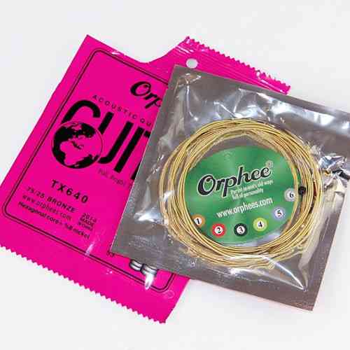 Струны для акустической гитары Orphee TX640 6шт 12-53