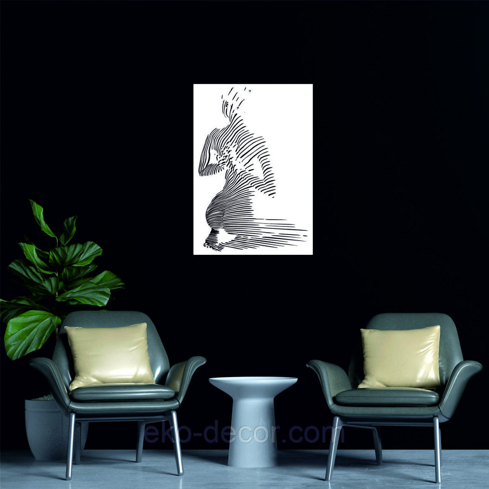 Декоративне настінне Панно «Жіноче тіло», Декор на стіну 70*48 см, Білий Київ - фото 5