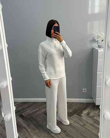 Жіночий повсякденний костюм подвійна двостороння ангора Молочний, 42/44 Одеса