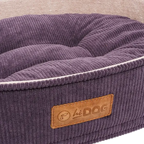 Лежак ХайДог HiDOG Бортик овальний Velvet XS для собаки або кота слива (34 х 45 х 10 см) Київ