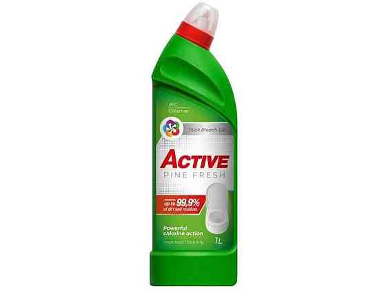 Гель для миття унітазу 1л з Хлором Pine Fresh ТМ ACTIVE Київ