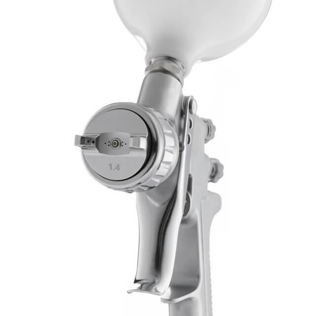 Фарбопульт пневматичний LVMP, професійний, форсунка: 1,4 мм, верхній пластиковий бачок: 600 мл, 2 бар, STORM INTERTOOL PT-0115 Київ - фото 9