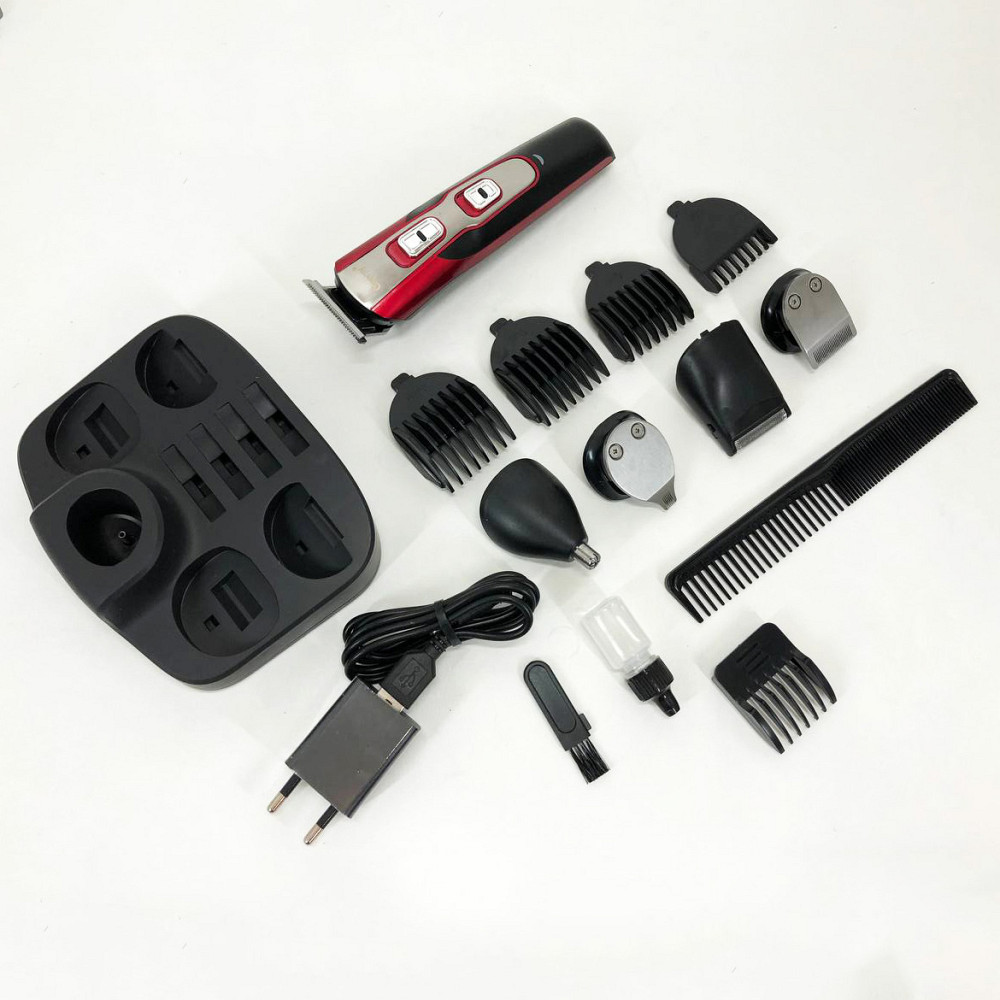 Машинка-тример для стрижки бездротова GEMEI GM-592, Універсальний тример для стрижки та гоління EA-68 Київ - фото 3