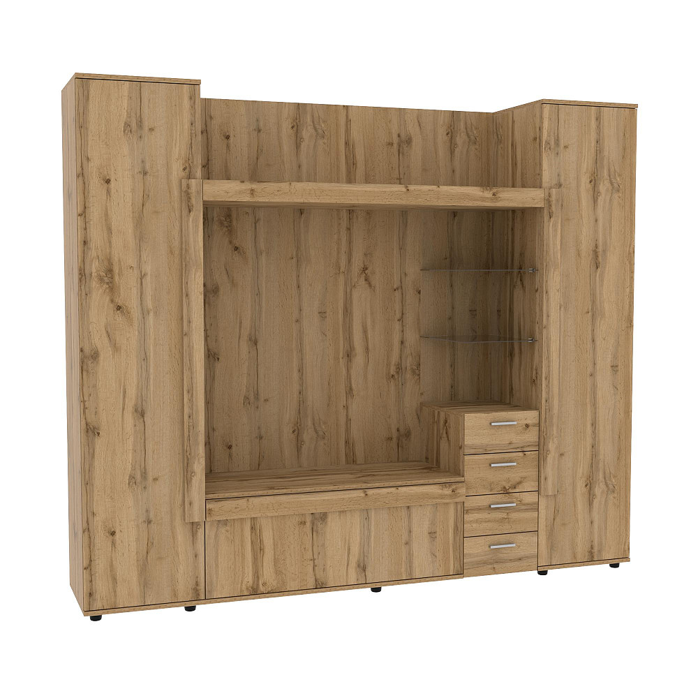 Стенка в гостиную под ТВ Exo-1, Дуб Аппалачи, 2160х420х1850 Львов - изображение 1