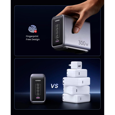 Зарядное устройство Ugreen 5xUSB 300W Nexode (5хUSB-C) CD333 (90903B) Винница - изображение 9