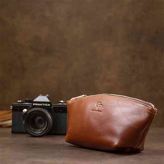 Женская косметичка из натуральной кожи GRANDE PELLE 11510 Коричневый Киев