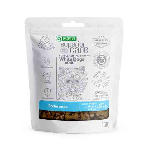 Nature's Protection Superior Care White Dogs Endurance Ласощі для дорослих собак із білим забарвленням з протеїном комах і рисом, 150 г Киев