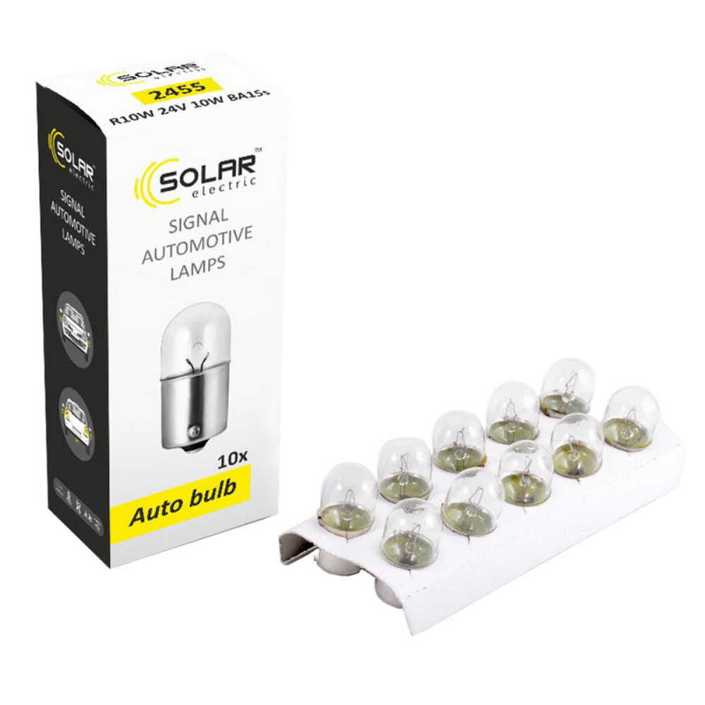 Лампа розжарювання Solar R10W 24V 10W BA15s, 10шт Киев - изображение 1