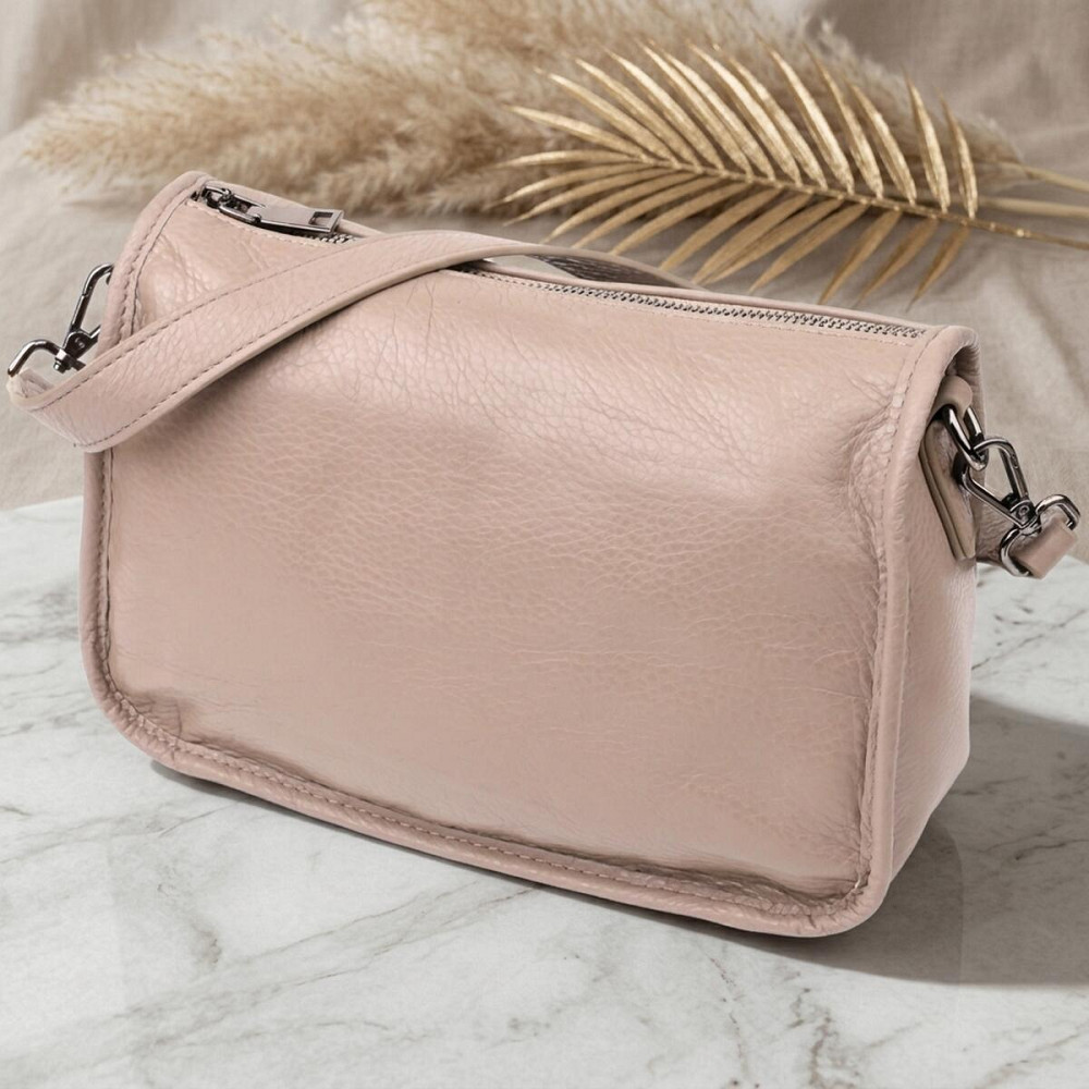 Жіноча сумка на плече з натуральної шкіри Vintage 23002 Темно-сірий Київ - фото 11