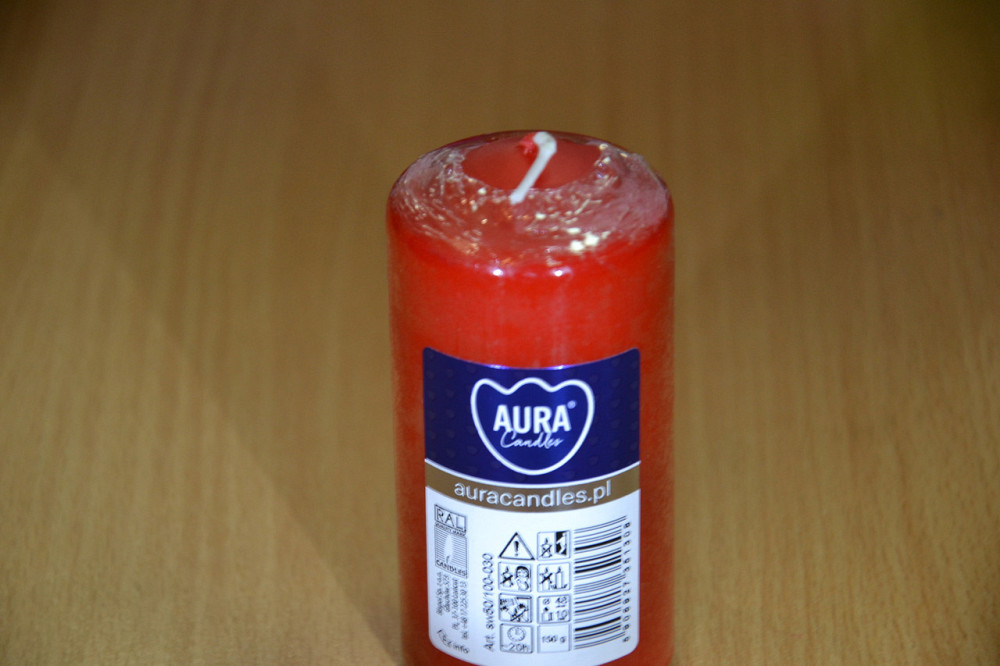 Свічка столова циліндр Bispol AURA Candles sw50_100_030 Червоний Луцк - изображение 5
