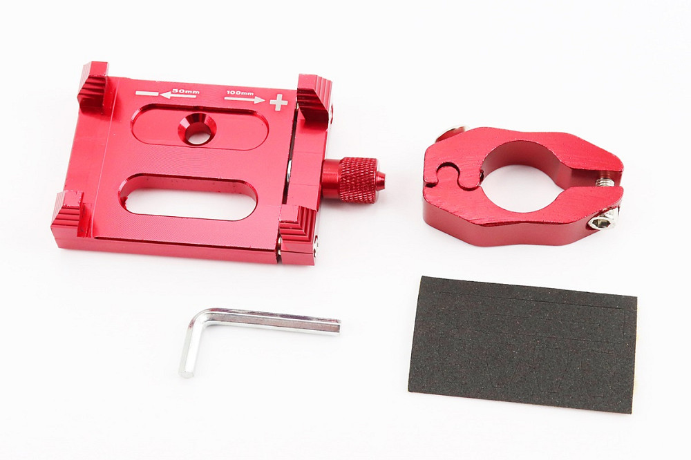 Тримач телефону на кермо металевий, ширина 50-100мм регульована, Червоний Киев - изображение 1