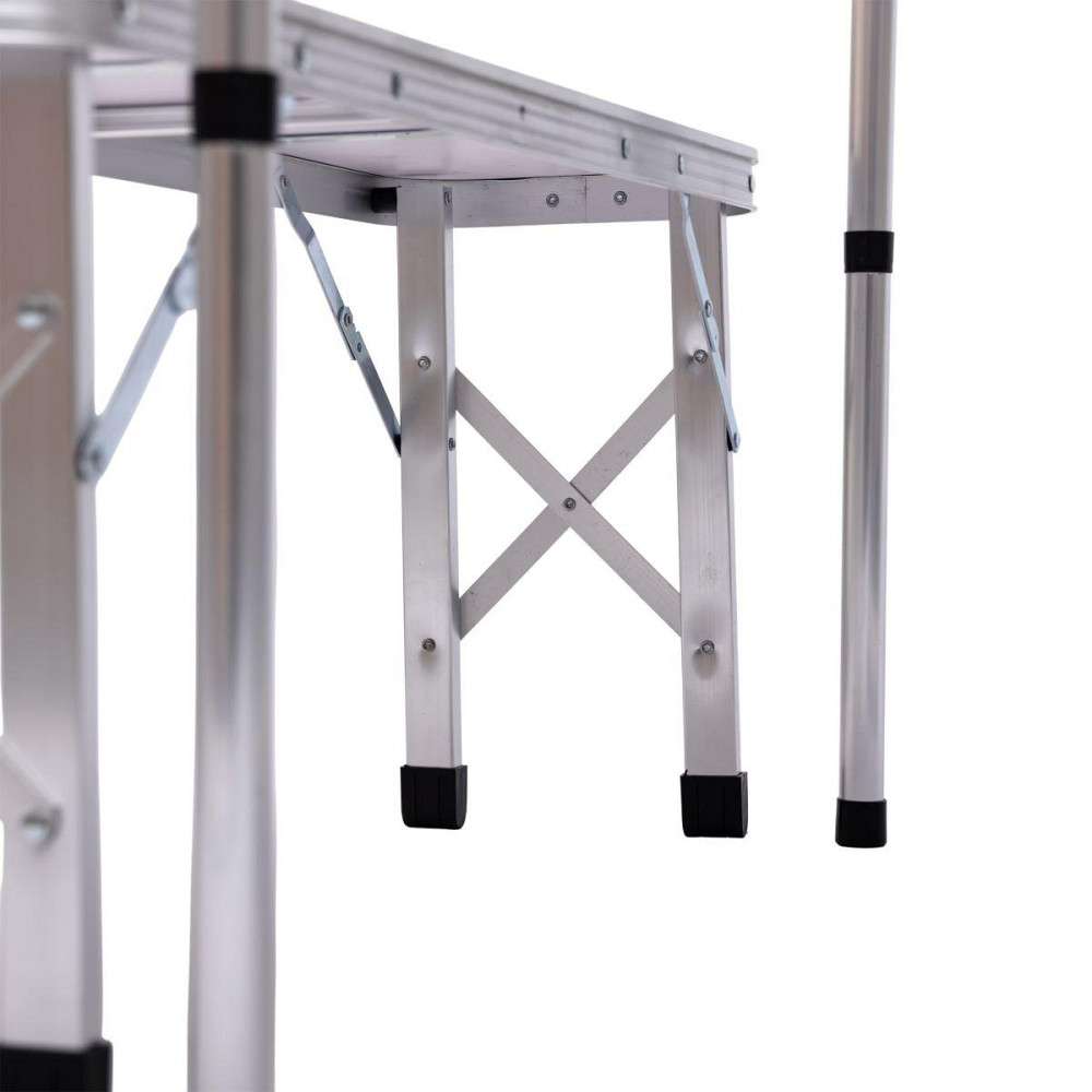 Комплект туристичний стіл + 2 лавки складні меблі Білий Lugi JY-9060W Київ - фото 6