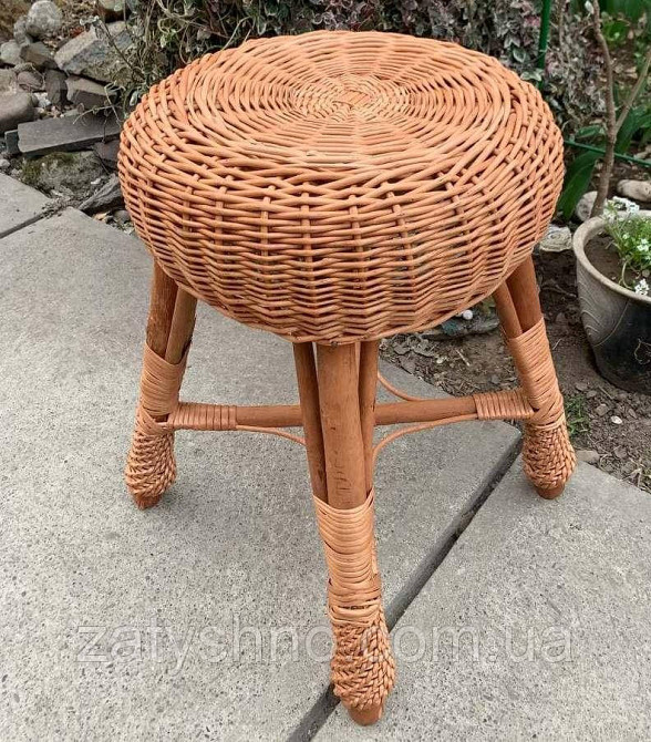 Пуфик из лозы плетеный круглый Киев - изображение 3