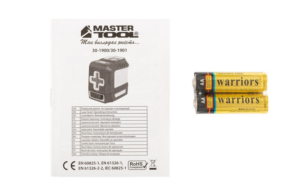 Рівень лазерний MASTERTOOL 15 м ±0.3 мм/м H110°/V110° ±4° RED/635 нм клас II IP54 ААх2 сумка 30-1900 Коломия - фото 10