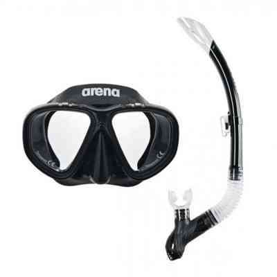 Набор для плавания Arena Premium Snorkeling Set 002018-505 маска і трубка чорний Уні OSFM (3468336174364) Винница