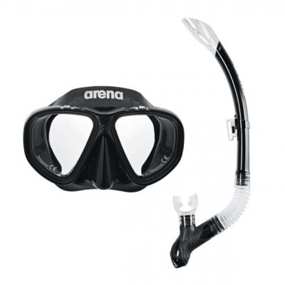 Набір для плавання Arena Premium Snorkeling Set 002018-505 маска і трубка чорний Уні OSFM (3468336174364) Вінниця - фото 1