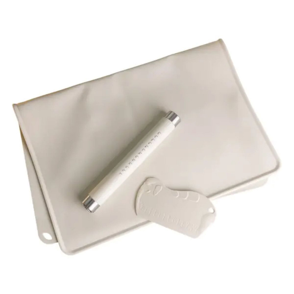 TS Kitchen Силіконовий килимок зі качалкою для розкочування тіста Бежевий HP34547W Киев - изображение 3