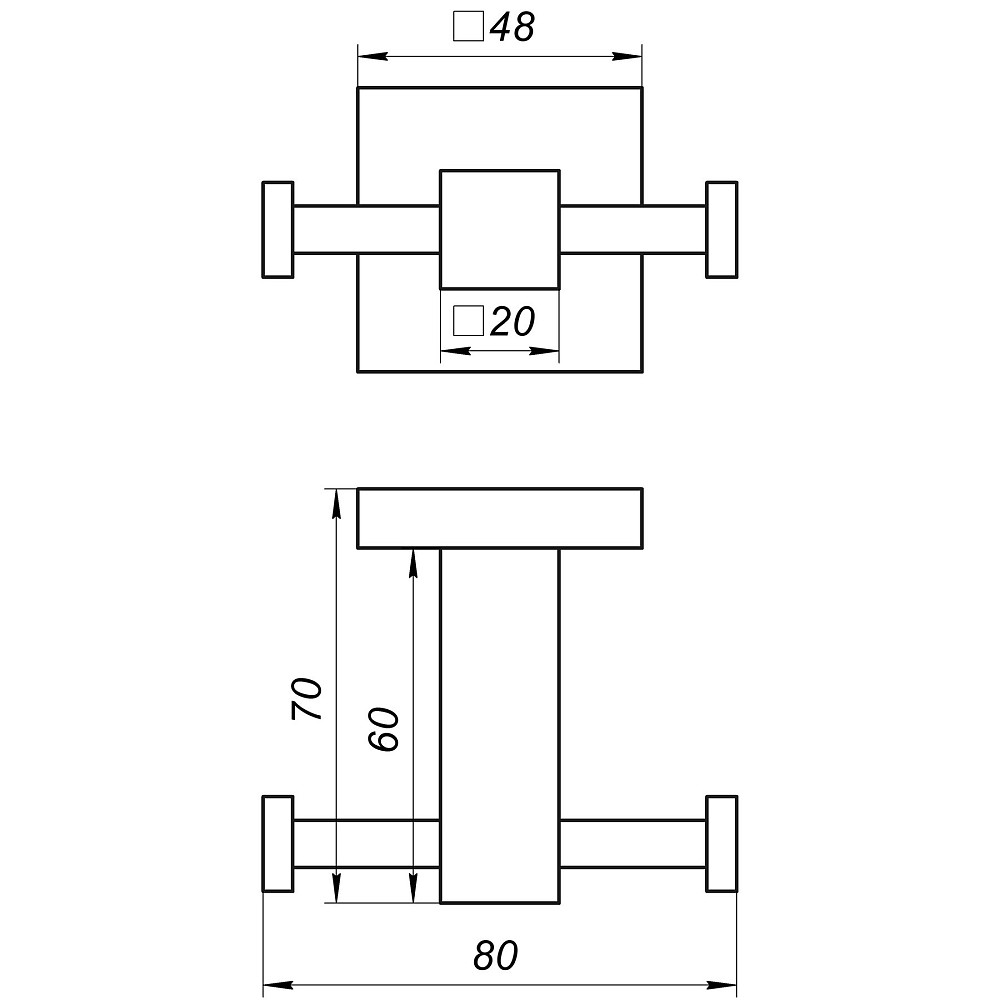 Гачок подвійний Globus Lux BQ9412 чорний матовий SUS304 Луцк - изображение 5