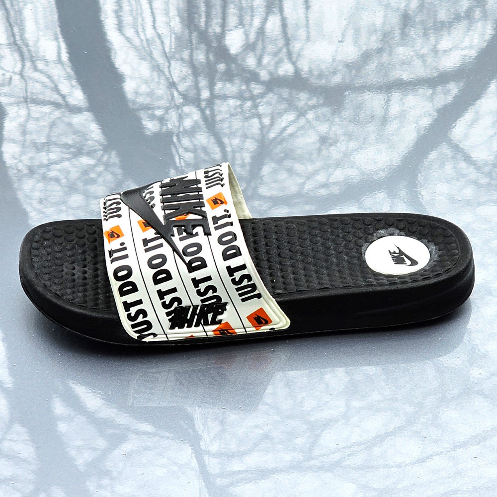 Чорні чоловічі Шльопанці Nike Сланці Білі капці Найк (розміри: 40,41,42,43,44) Дніпро - фото 5