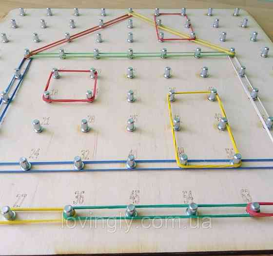 Геоборд, математичний планшет. математичний геоборд з таблицею множення до "5" Ірпінь