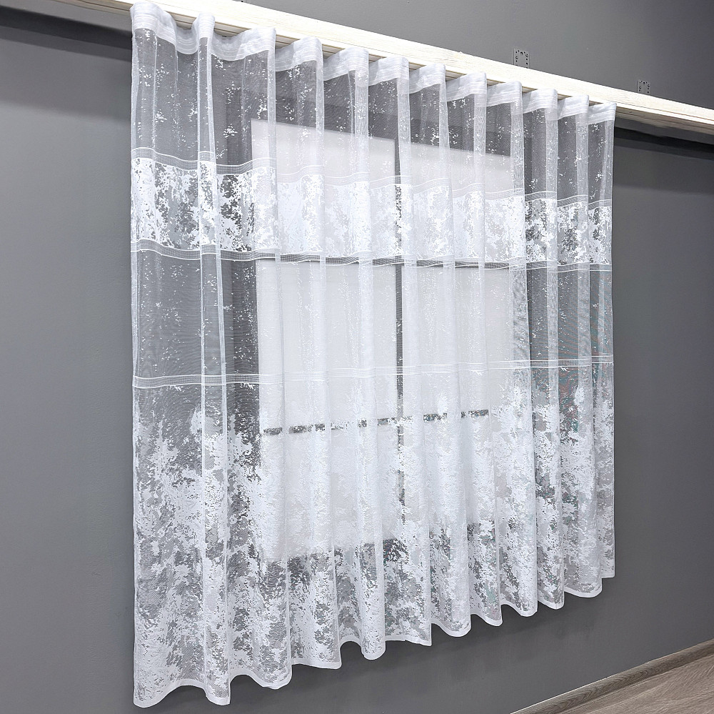 Тюль жакард VR-Textil № 1604т Арка на кухню колір білий 250х160 см (53-0194) Київ - фото 1