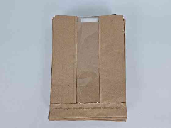 Пакет бумажный с ПП окном (Саше) 18/5*25,5 коричневый 100 штук (100 шт) Харьков