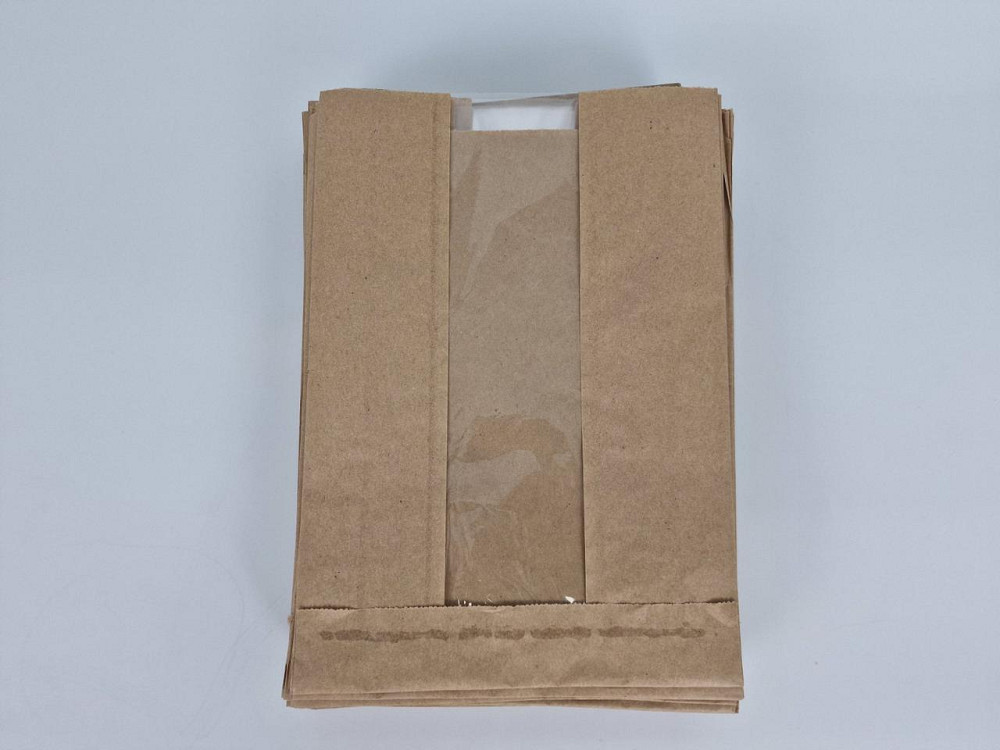 Пакет бумажный с ПП окном (Саше) 18/5*25,5 коричневый 100 штук (100 шт) Харьков - изображение 3