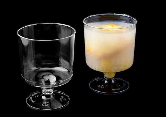 Набор стаканов десертных 160 мл, 10 шт, многоразовые, пластиковые,прочные на ножке, для фуршетов креманка для десертов,прозрачная Каменец-Подольский