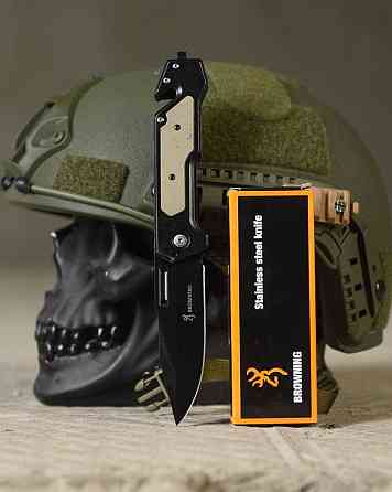 Ніж складань Browning зі стропорізом black/grey ВТ4793 Одеса