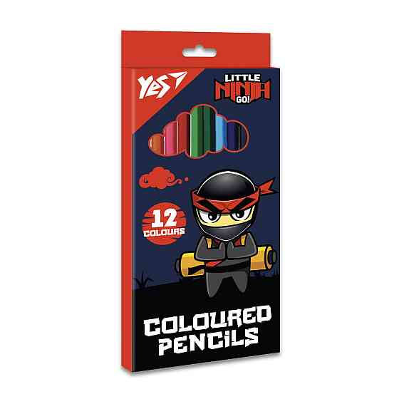 Олівці кольорові 12 кол. "Yes" Ninja тригранні, 290716, шт Київ