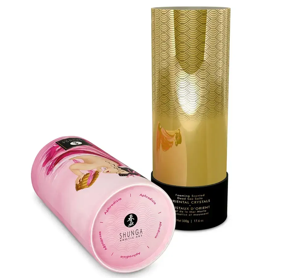 Пінлива сіль для ванни Shunga Dead Sea salt Oriental Crystals — Rose Petal (500 г), сіль Мертвого мо Львів - фото 2