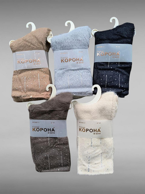 Женские теплые носочки из норки. Набор из 5 шт. Корона Норка Киев - изображение 6