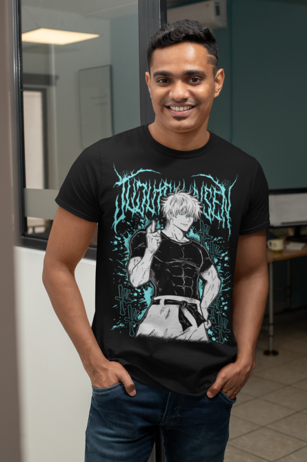 Футболка для хлопчика з аніме принтом Магічна битва оверсайз (зріст від 165 до 180) Чорний AnimeJ0604m Дніпро - фото 4