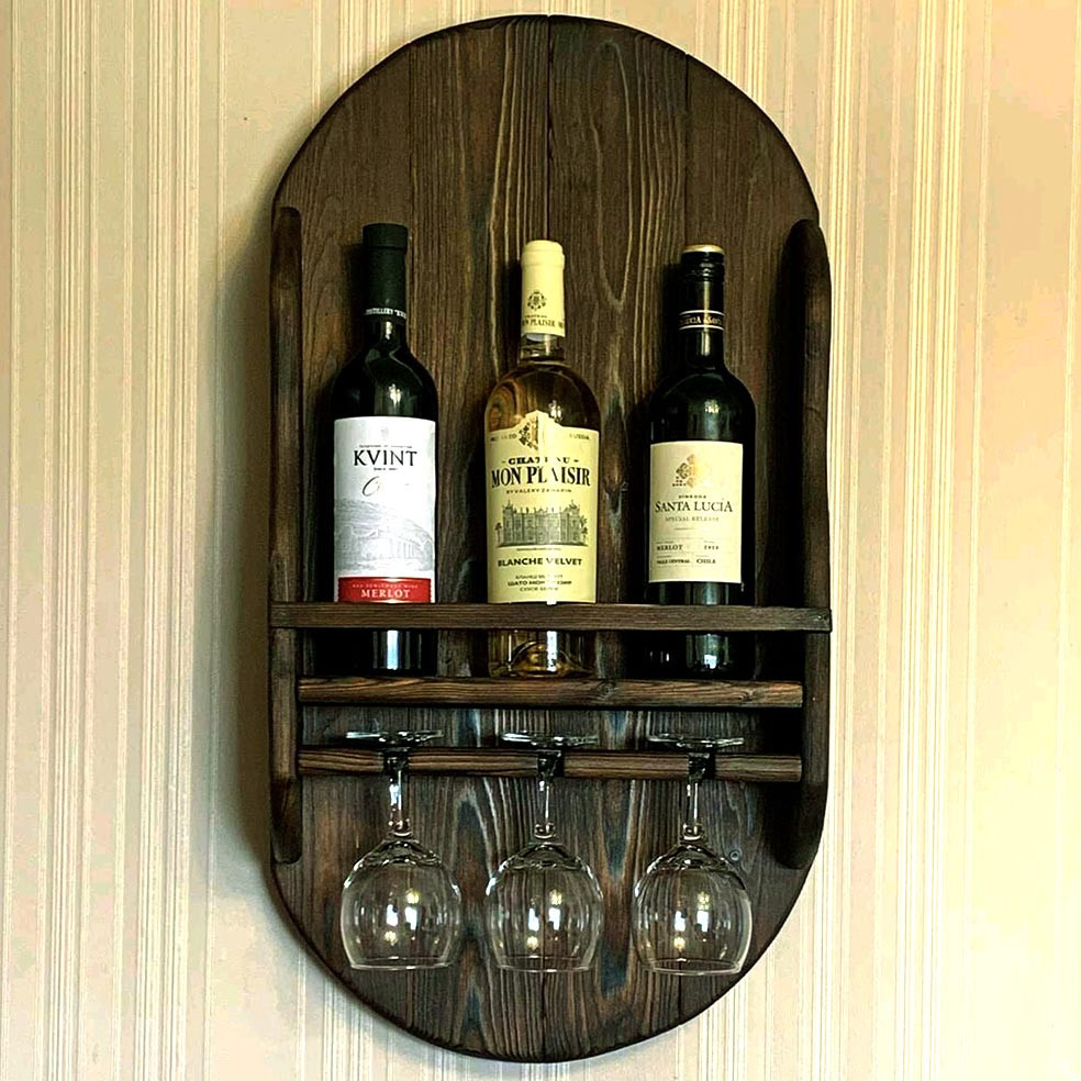 Настенная винная полка 