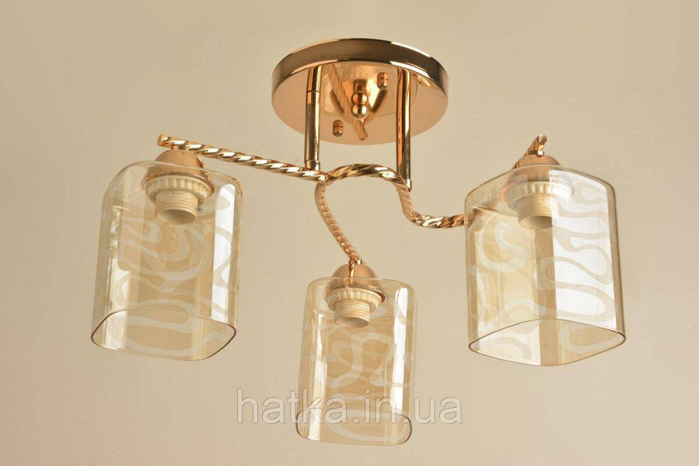 Люстра стельова Sirius Л 8123/3А FG на 3 плафони Київ - фото 1