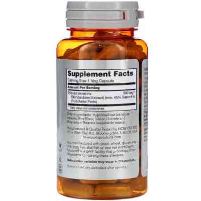 Травы Now Foods Трибулус, 500 мг, Tribulus, 100 вегетарианских капсул (NOW-02170) Винница