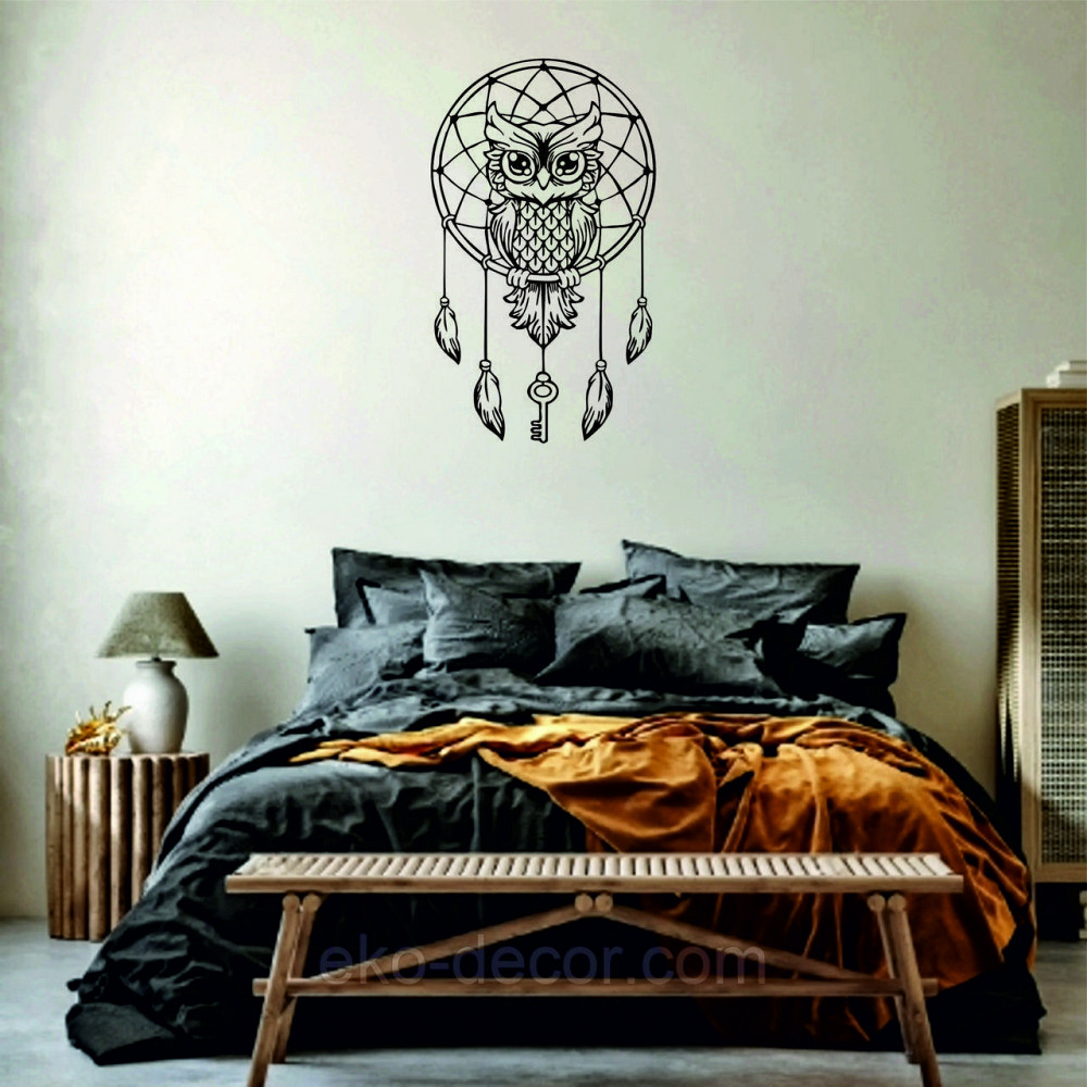 Декоративне настінне Панно «Ловець снів» Декор на стіну 110*65 см, Чорний Київ - фото 7