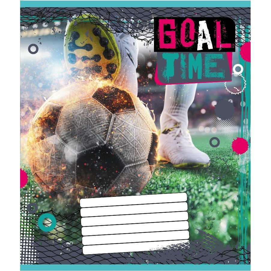 Зошит учнівський "М'яч" 012-510027C-4 в косу лінію, 12 аркушів Вінниця - фото 1