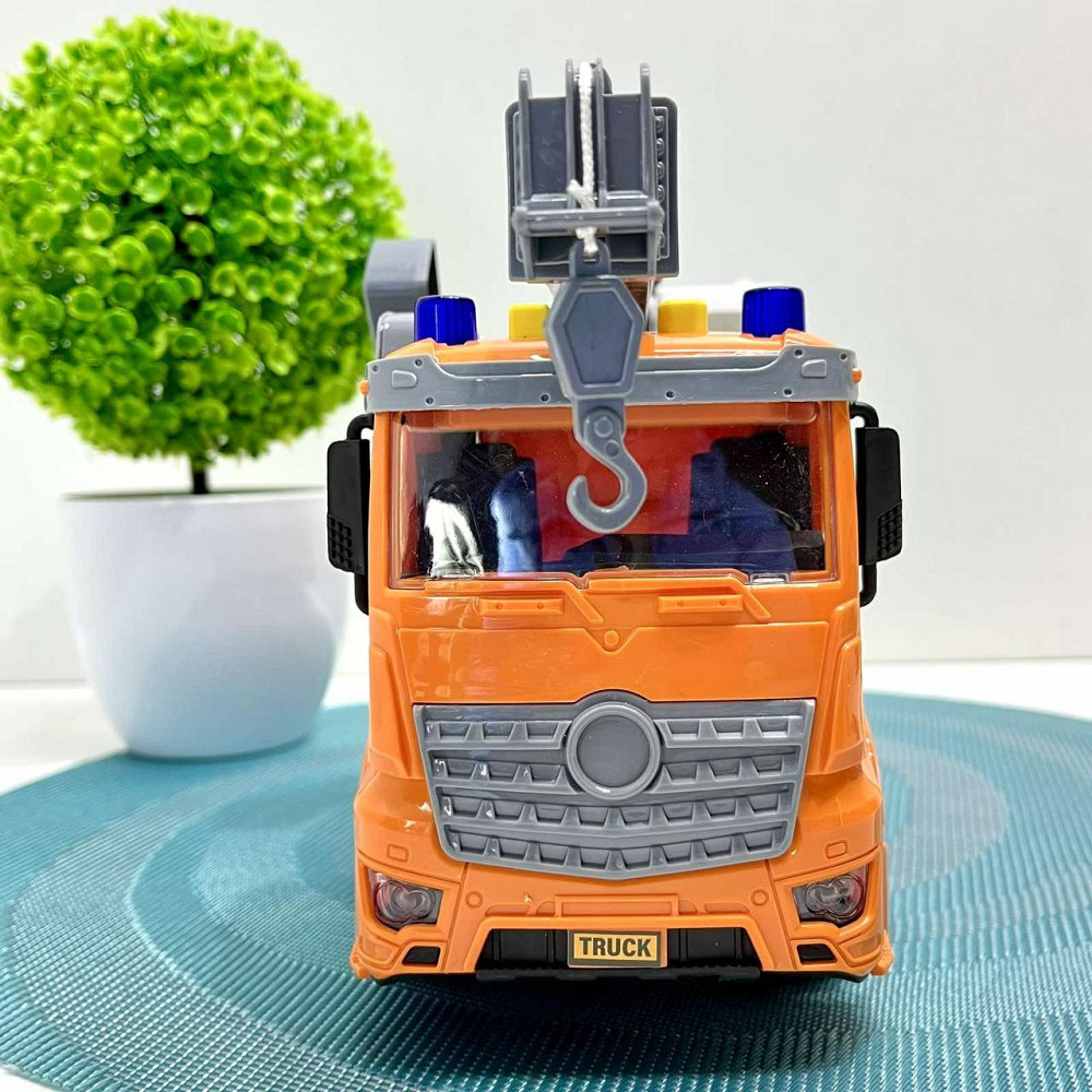 Спецтехніка Автокран світло звук інерція рухомі елементи 1:16 Помаранчева (ZH 812-4) Чернігів - фото 3