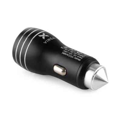 Зарядное устройство Vinga Dual USB Car Charger aluminium 15.5W Max (VCCAABK) Винница