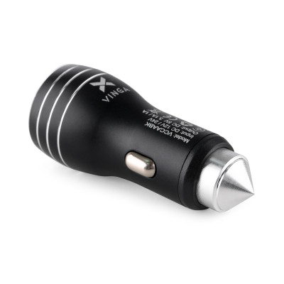 Зарядное устройство Vinga Dual USB Car Charger aluminium 15.5W Max (VCCAABK) Винница - изображение 2