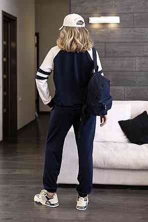 Прогулянковий костюм у спортивному стилі "Marvin" | Норма і батал Темно-синій, 46-48 Київ