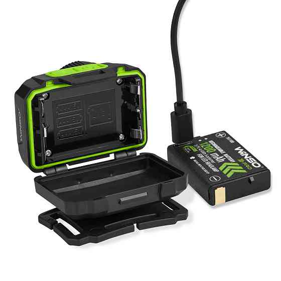 Фонарь налобный Winso Pro 550Lm, 5W CREE XPG+COB, 1200mAh/3xAAA, с сенсором белый/красный Львов