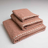 Набір махрових рушників з орнаментом 3шт GM Textile 40х70см, 50х90см, 70х140см 400г / м2 (Бежевий)
