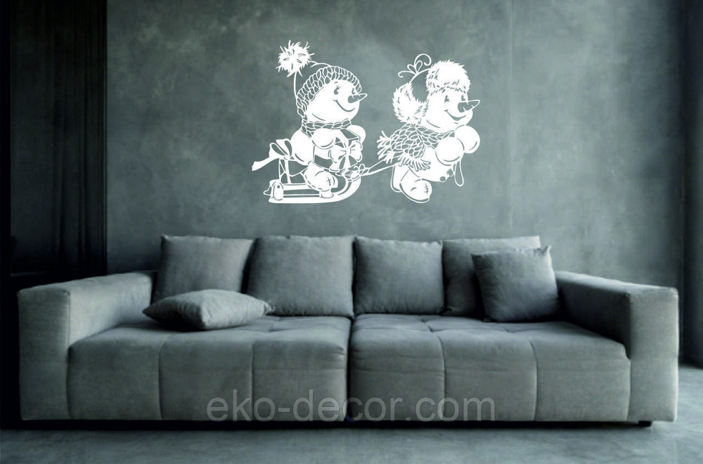 Декоративное настенное Панно «Снеговик», Декор на стену 110*78 см Киев - изображение 4